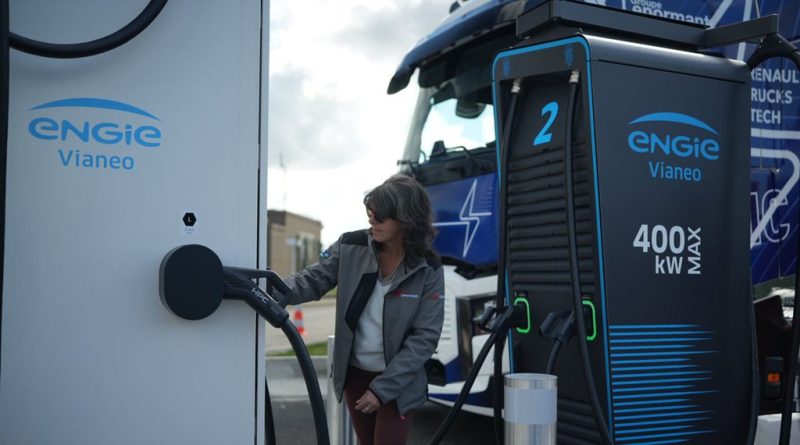 Na ruti Pariz-Lion postavljena mreža brzih punjača za električne kamione